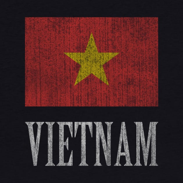 Vietnam retro flag by Mollie